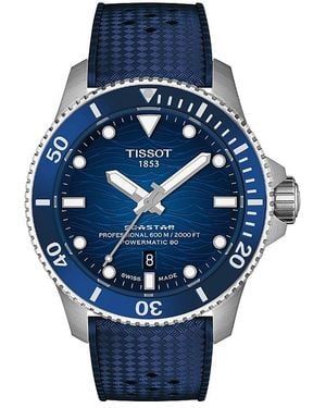 Tissot Seastar 2000 Professional Powermatic 80 Watch, 44Mm - Blue