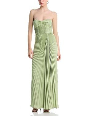 AMUR Joyceanne Plisse Gown - Green