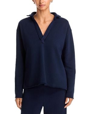 Frank & Eileen Patrick Cotton Collared Sweatshirt - Blue