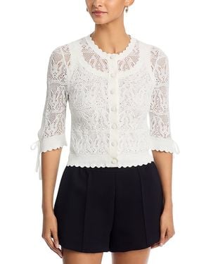 Generation Love Mia Butterfly Pointelle Cardigan - White