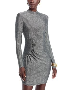 Ramy Brook Amarylis Metallic Mini Dress - Gray