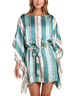 L'Agence Alia Belted Tunic Swim Cover-Up - Blue