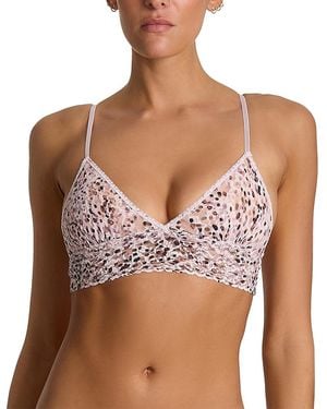 Hanky Panky Printed Signature Lace Bralette - Brown