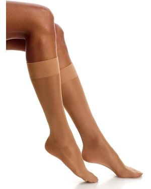 Wolford Satin Touch Knee High Tights, Pack Of 3 - White
