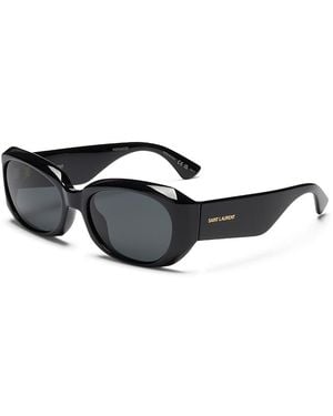Saint Laurent Rectangle Sunglasses, 57Mm - Black