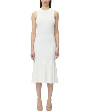 Hervé Léger The Lauren Flare Hem Midi Dress - White