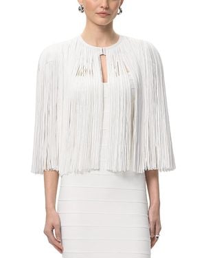 Hervé Léger Fringe Cape - White