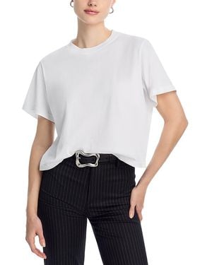 Aqua Haley Crop Boxy Tee- Exclusive - White