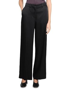 Theory Classic Satin Straight Pants - Black