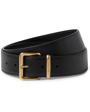 Miu Miu Leather Belt - Black