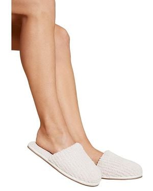 Barefoot Dreams Cozychic Ribbed Slippers - White
