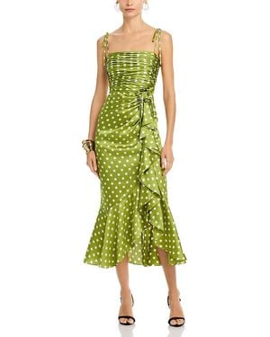 Cinq À Sept Camille Polka Dot Dress - Green