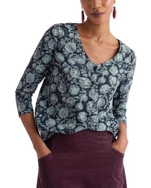 Seasalt Cornwall Studio Glass 3/Sleeve Top - Blue