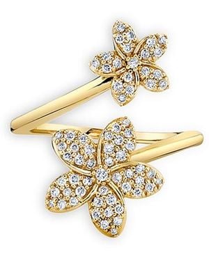 Sydney Evan 14K Diamond Plumeria Wrap Ring - White