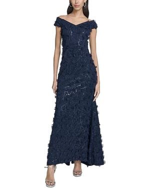 Eliza J Off The Shoulder Gown - Blue