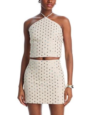 Line & Dot Sunstone Top - White