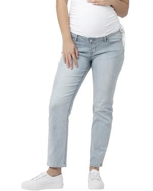 Ripe Maternity Hunter Over Bump Crop Jean - Blue