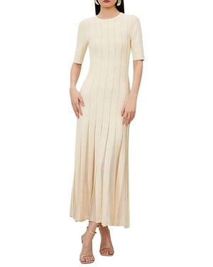 Karen Millen Petite Knit Full Skirt Midi Dress - Natural