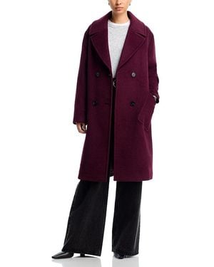 Aqua Double Breasted Coat - Purple