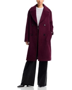 Aqua Double Breasted Coat - Purple