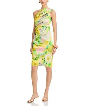Eliza J One Shoulder Sheath Dress - Yellow
