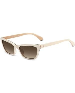 Kate Spade Aisha Rectangle Sunglasses, 55Mm - Metallic
