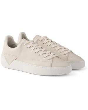 Prada Court Leather Sneakers - Natural