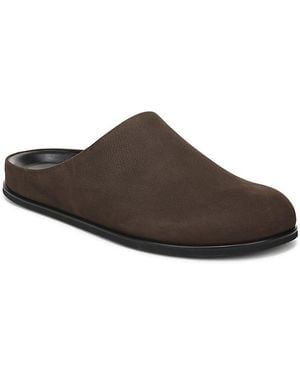 Vince Leo Nubuck Mule Clog - Brown