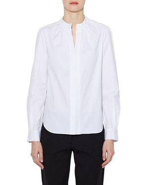 Callas Milano Olympia Long Sleeve Poplin Top - White