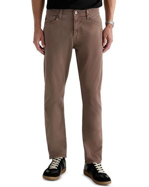 AG Jeans Everett Slim Straight Fit Twill Trousers - Brown