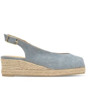 Castañer Dosalia Espadrille Wedge Pumps - Blue
