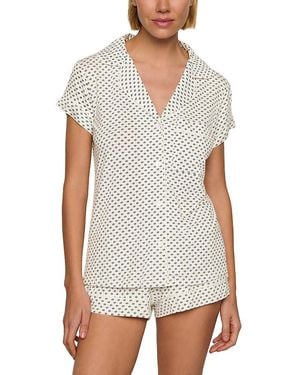 Eberjey Gisele Shortie Short Set - White