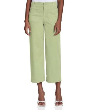 Bagatelle High Rise Patch Pockets Crop Pants - Green