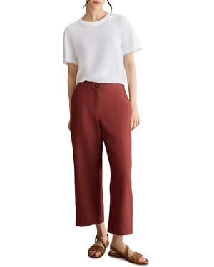 Hobbs Lillie Cropped Linen Pants - Red