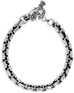 King Baby Studio Sterling Box Link Bracelet - Black