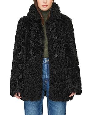 Hiso Milky Way Reversible Shearling Coat - Black