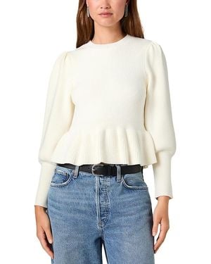 French Connection Sloane Peplum Sweater - White