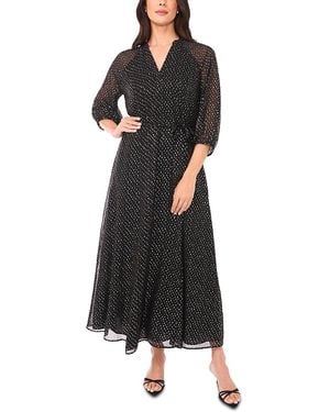 Vince Camuto Split Neck Maxi Dress - Black