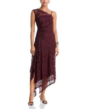 A.L.C. A. L.C. Gia Asymmetric One Shoulder Midi Dress - Red
