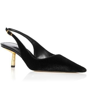 Sam Edelman Bianka Calf Hair Slingback Pumps - Black