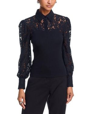 Generation Love Franny Lace Combo Blouse - Blue