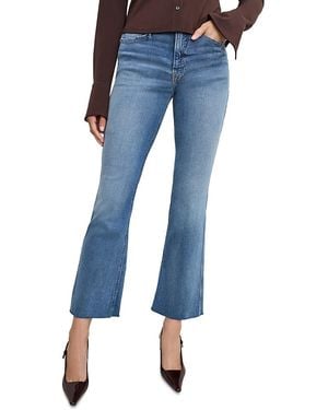 GOOD AMERICAN Soft Tech Good Standard Kick Flare Jeans - Blue
