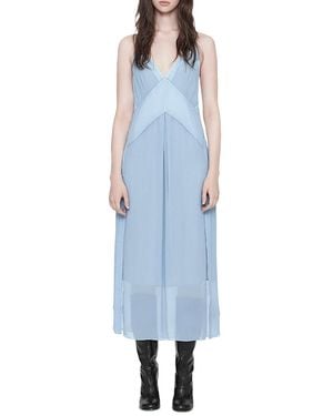AllSaints Fawn Pleated Midi Dress - Blue
