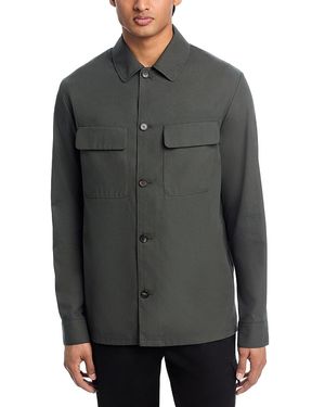 Slowear Ice Cotton Crepe Twill Pocket Overshirt - Gray