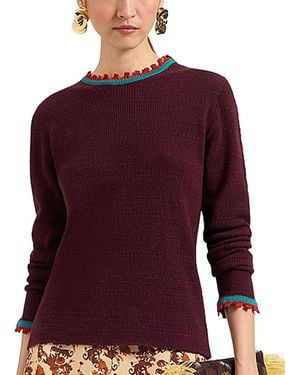 La DoubleJ Picket Crewneck Sweater - Red