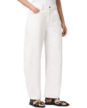 AllSaints Sadie High Rise Barrel Jeans - White