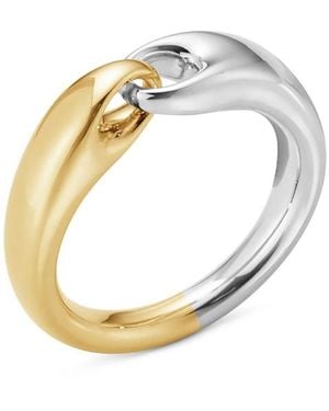Georg Jensen Reflect Two-Tone Small Link Ring - Metallic