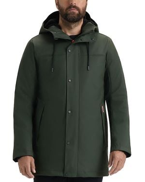 HUNTER Sam Padded Rubberized Raincoat - Green