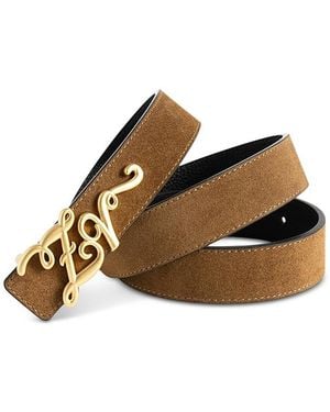 Zadig & Voltaire Zv Monogram Reversible Leather Belt - Multicolor