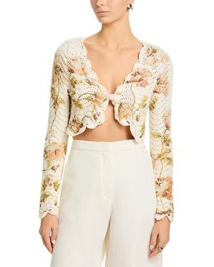 Cara Cara Sally Crochet Shrug - White